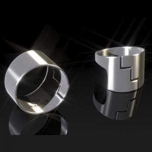 Anillo de Plata con forma de Escalera